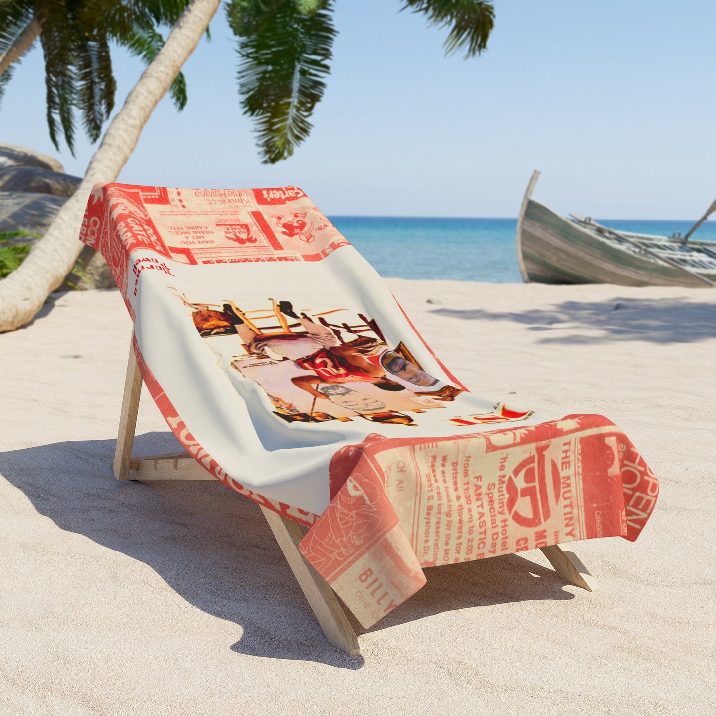 Norman Powell Rockwell Inspired Beach Towel — "Self Portrait"