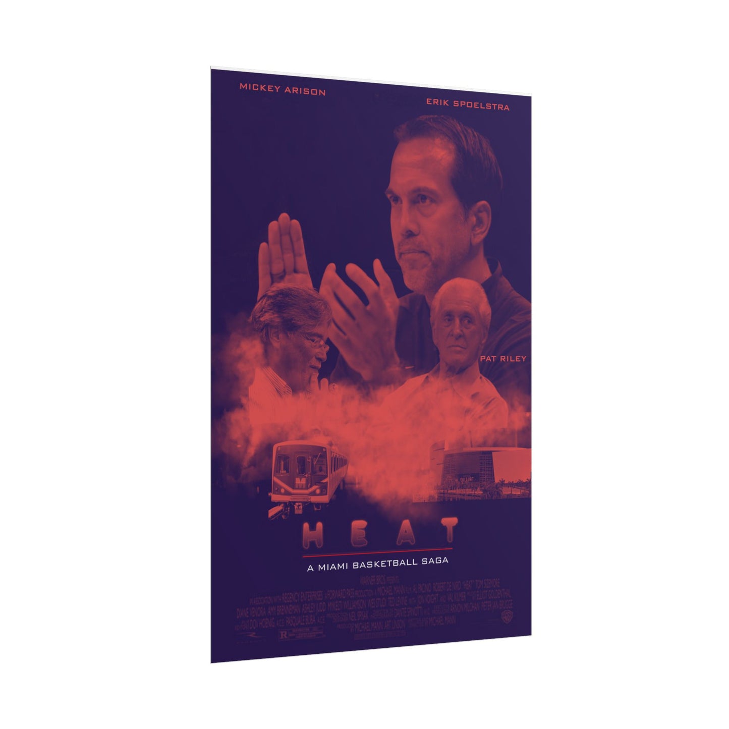 ! HEAT "A Miami Basketball Saga" Movie Poster, Rolled Poster, Heat Wall Art, Movie Decor, Sports Room Decoration, Gift for Fans