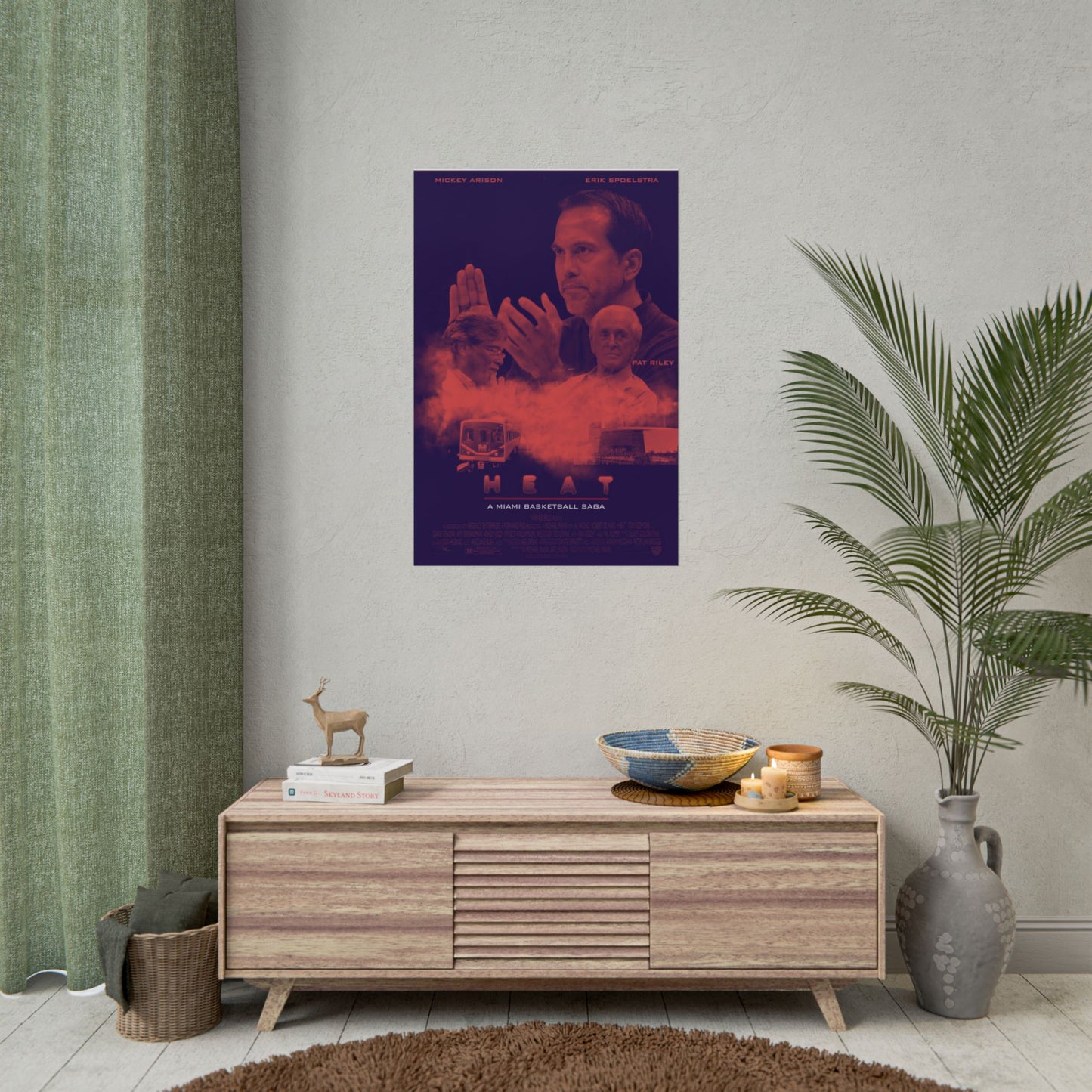! HEAT "A Miami Basketball Saga" Movie Poster, Rolled Poster, Heat Wall Art, Movie Decor, Sports Room Decoration, Gift for Fans