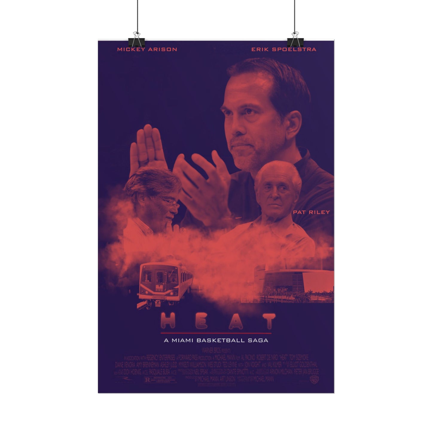 ! HEAT "A Miami Basketball Saga" Movie Poster, Rolled Poster, Heat Wall Art, Movie Decor, Sports Room Decoration, Gift for Fans