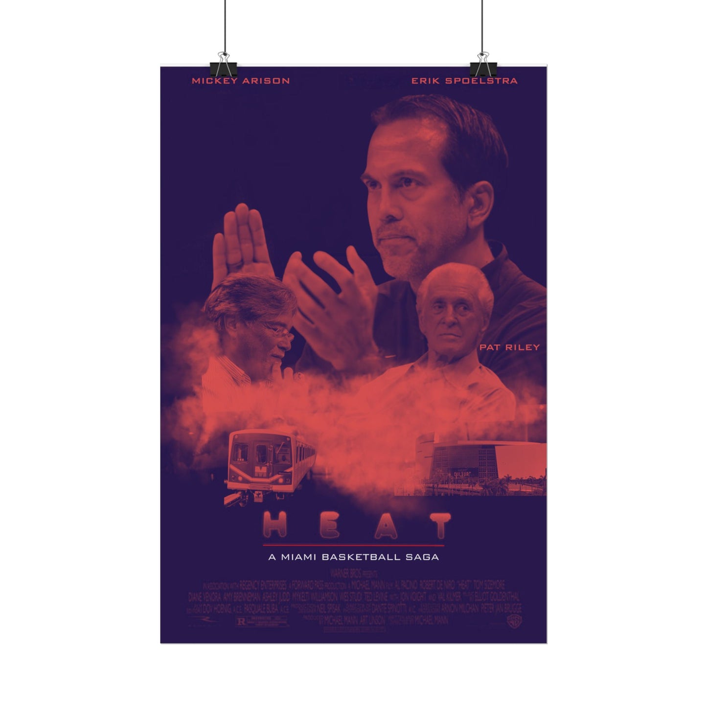 ! HEAT "A Miami Basketball Saga" Movie Poster, Rolled Poster, Heat Wall Art, Movie Decor, Sports Room Decoration, Gift for Fans