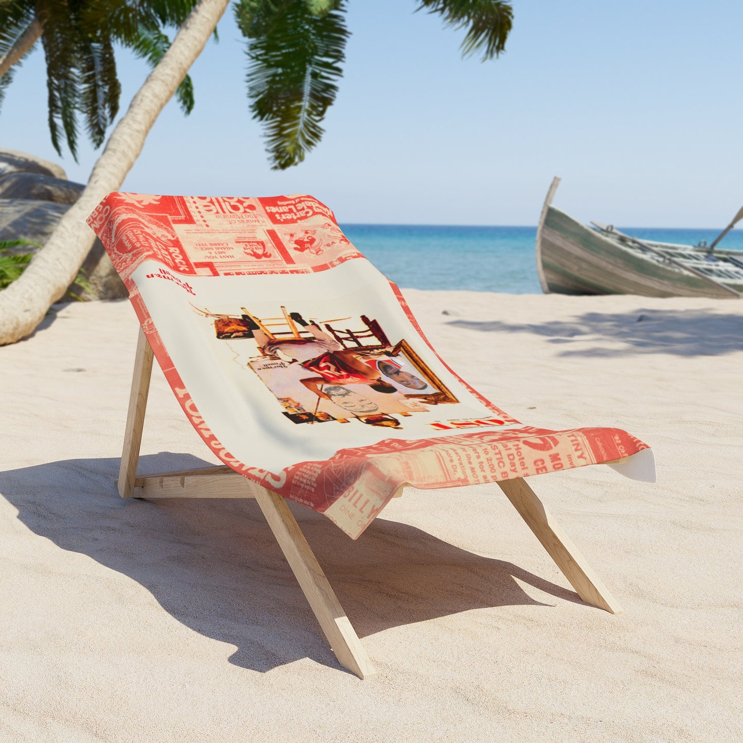 Norman Powell Rockwell Inspired Beach Towel — "Self Portrait"