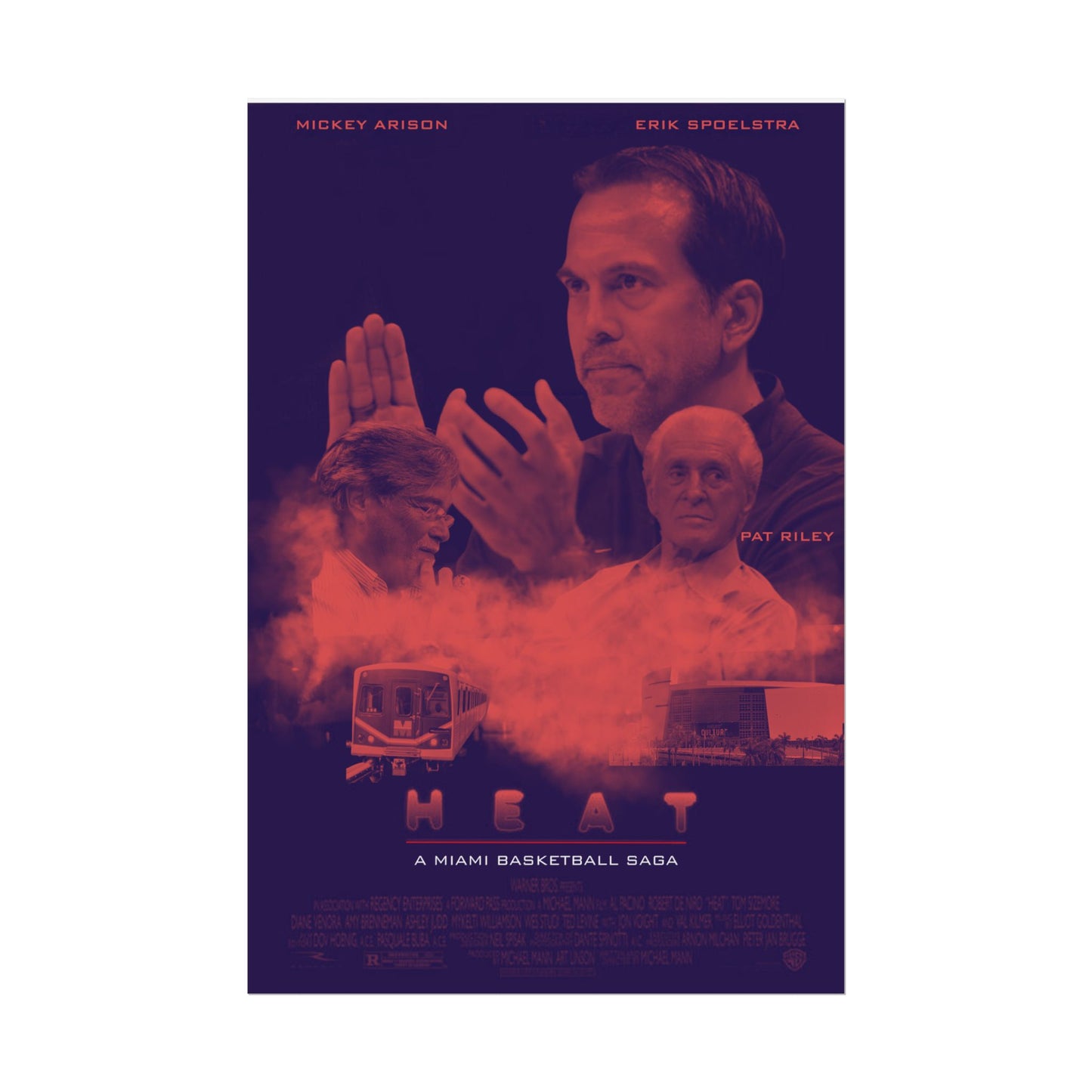 ! HEAT "A Miami Basketball Saga" Movie Poster, Rolled Poster, Heat Wall Art, Movie Decor, Sports Room Decoration, Gift for Fans