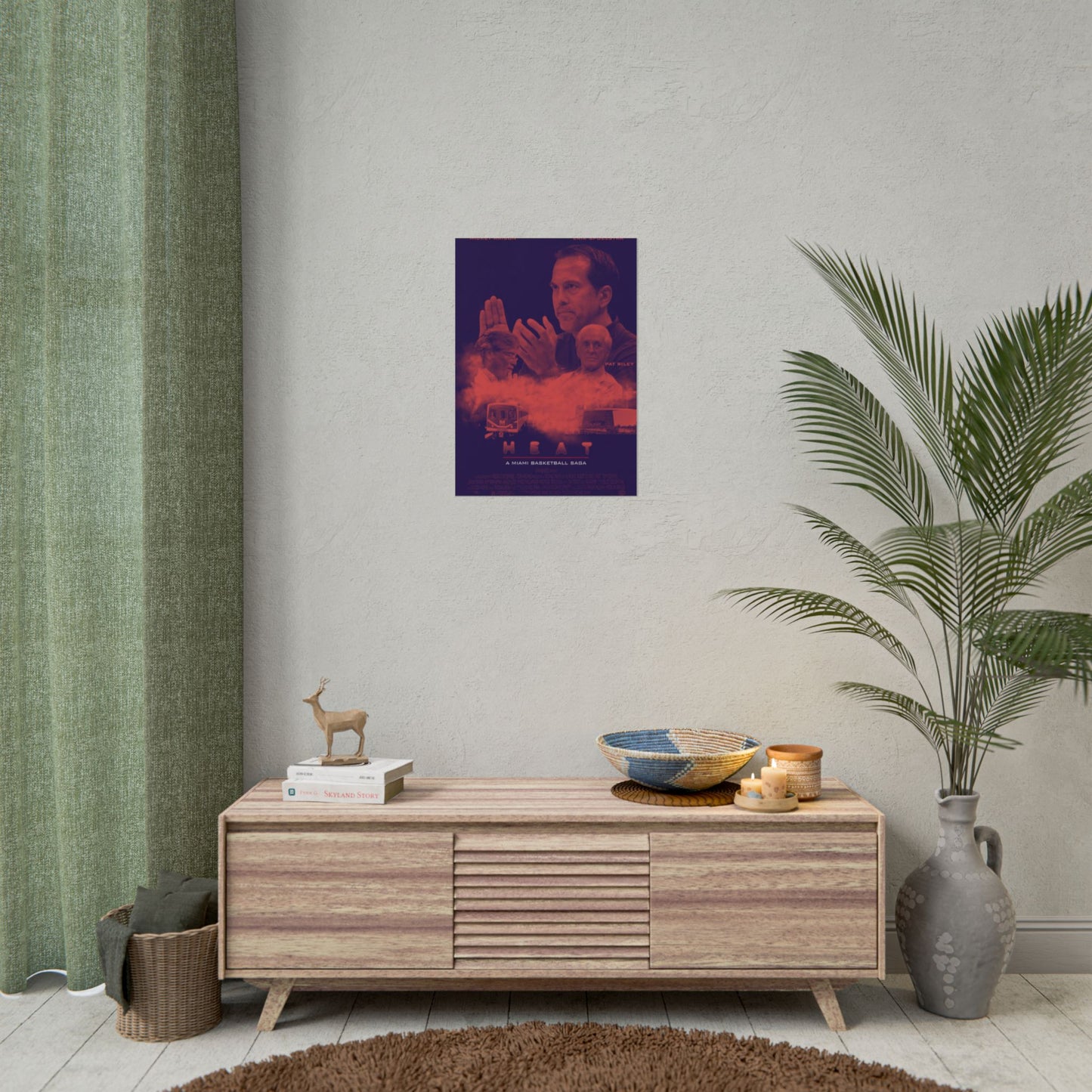 ! HEAT "A Miami Basketball Saga" Movie Poster, Rolled Poster, Heat Wall Art, Movie Decor, Sports Room Decoration, Gift for Fans