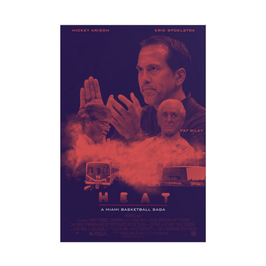 ! HEAT "A Miami Basketball Saga" Movie Poster, Rolled Poster, Heat Wall Art, Movie Decor, Sports Room Decoration, Gift for Fans
