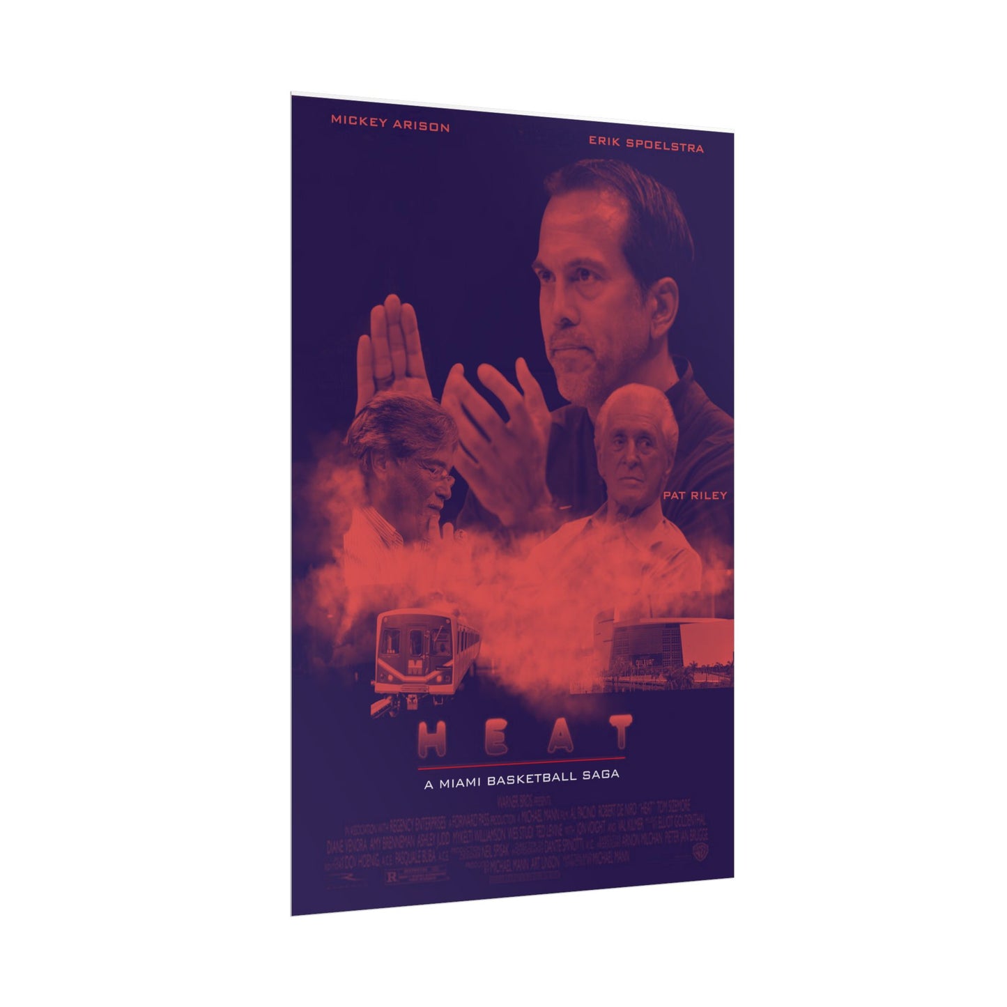 ! HEAT "A Miami Basketball Saga" Movie Poster, Rolled Poster, Heat Wall Art, Movie Decor, Sports Room Decoration, Gift for Fans