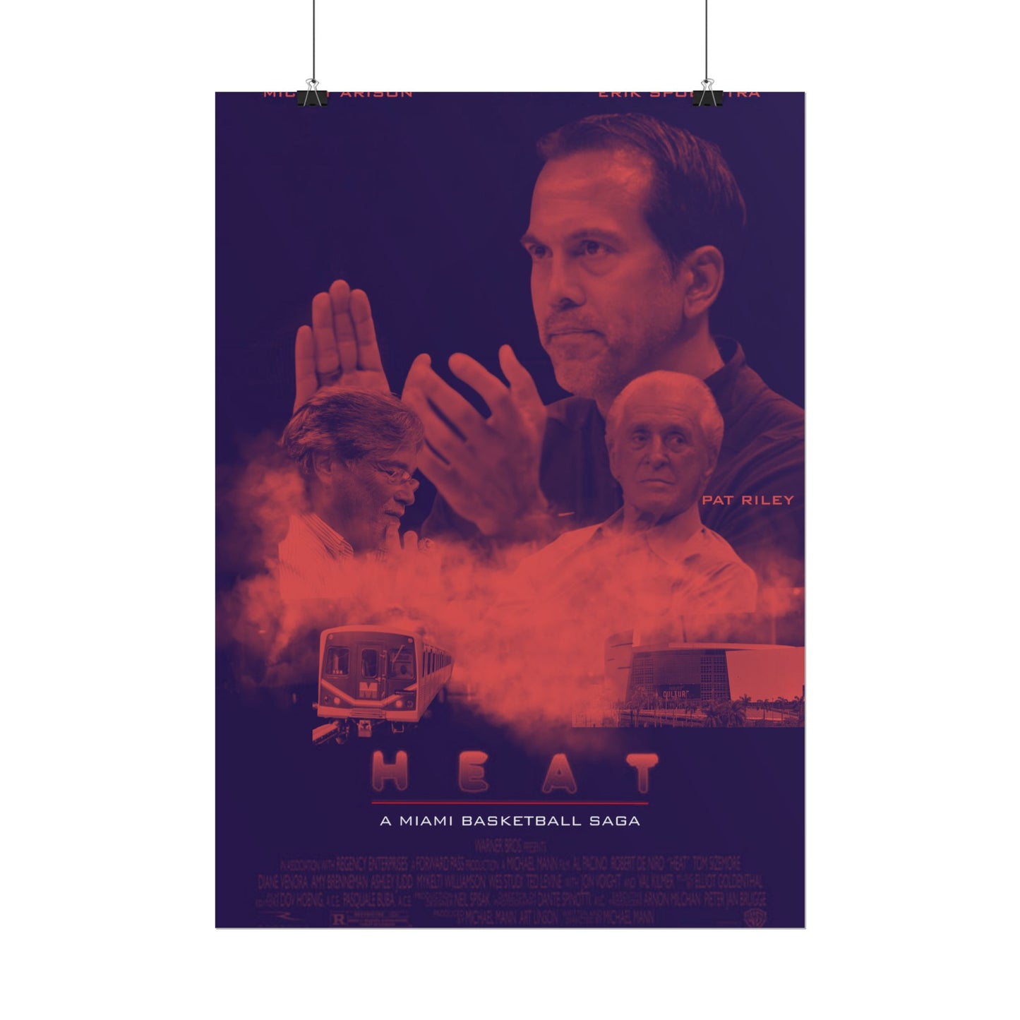 ! HEAT "A Miami Basketball Saga" Movie Poster, Rolled Poster, Heat Wall Art, Movie Decor, Sports Room Decoration, Gift for Fans