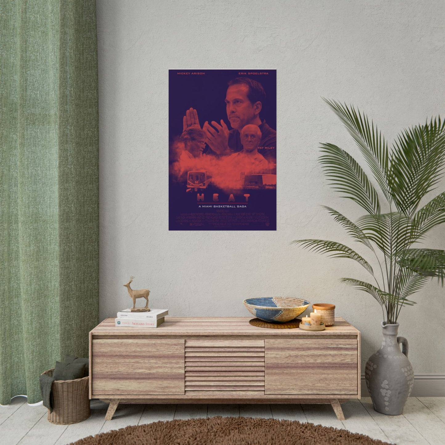 ! HEAT "A Miami Basketball Saga" Movie Poster, Rolled Poster, Heat Wall Art, Movie Decor, Sports Room Decoration, Gift for Fans