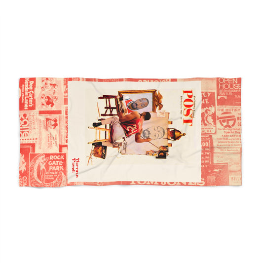 Norman Powell Rockwell Inspired Beach Towel — "Self Portrait"